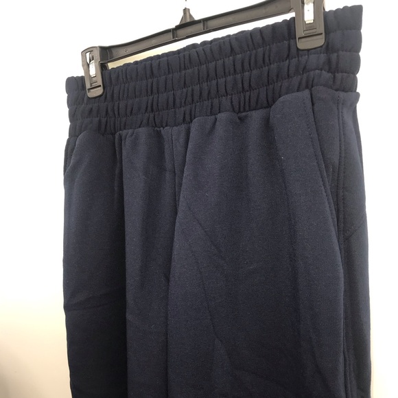 🆕Navy Sweatsuit Jogger Loungewear CropTop Zip Front Coat & Pants W/Pockets - Picture 11 of 13